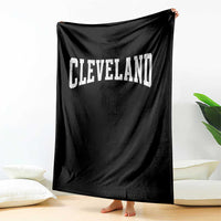 Cleveland Ohio OH City Throwback Design Vintage Throw Blanket