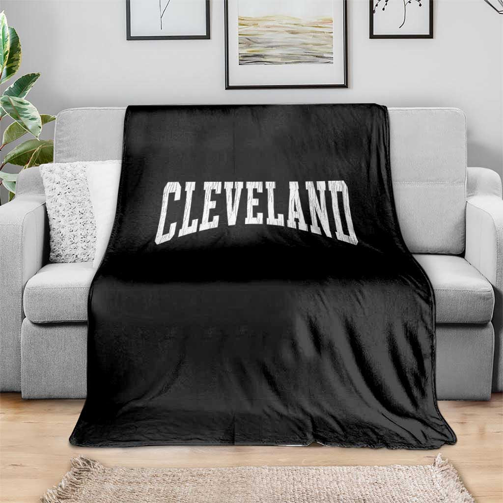 Cleveland Ohio OH City Throwback Design Vintage Throw Blanket