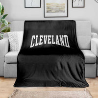 Cleveland Ohio OH City Throwback Design Vintage Throw Blanket