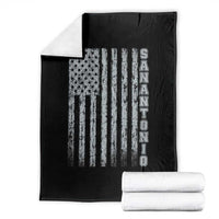 San Antonio Texas State Pride Vintage American Flag Throw Blanket