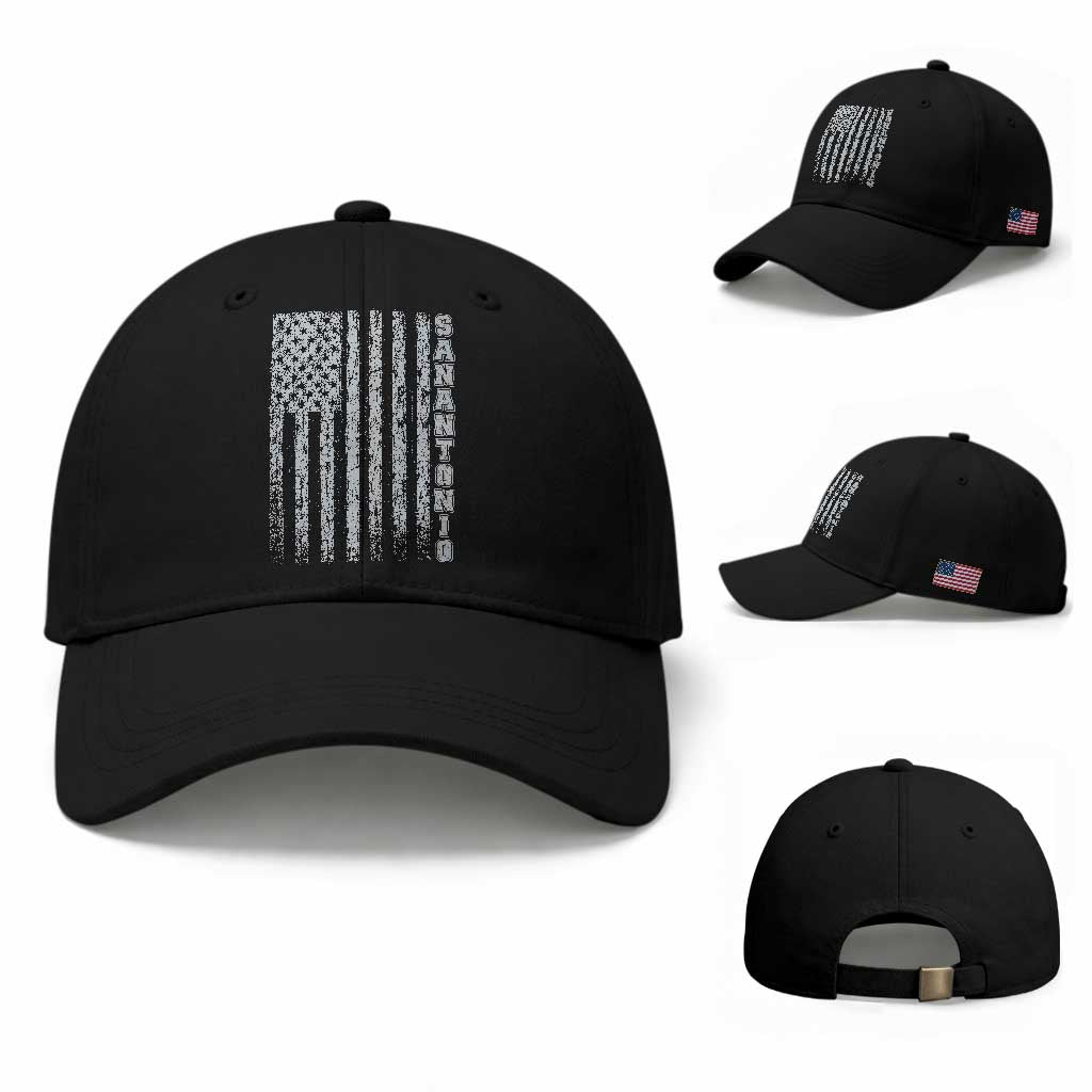 San Antonio Texas State Pride Vintage American Flag Baseball Cap