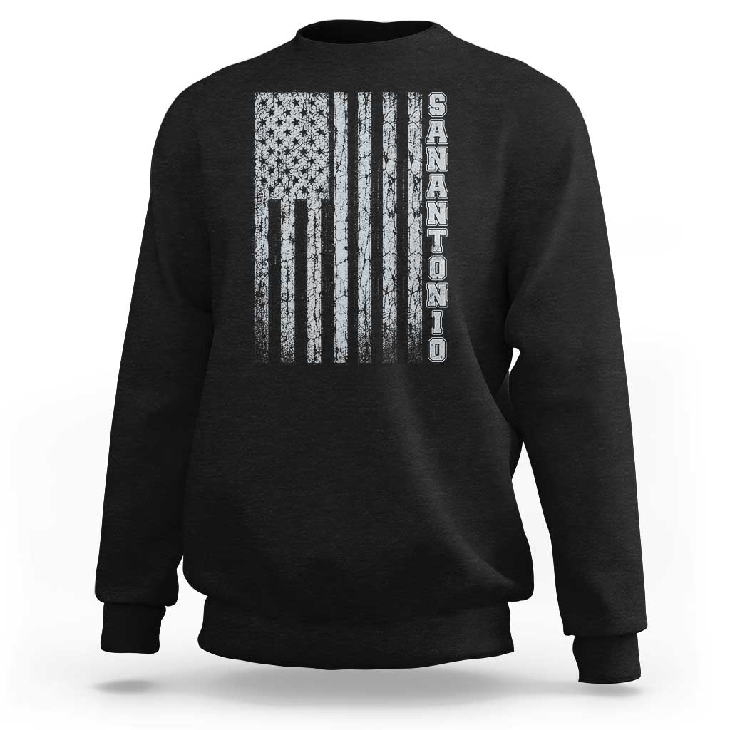 San Antonio Texas State Pride Vintage American Flag Sweatshirt