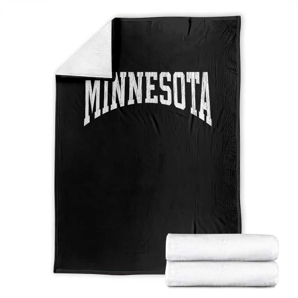Minnesota MN State Throwback Design Vintage Throw Blanket