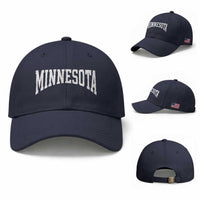 Minnesota MN State Throwback Design Vintage Baseball Cap
