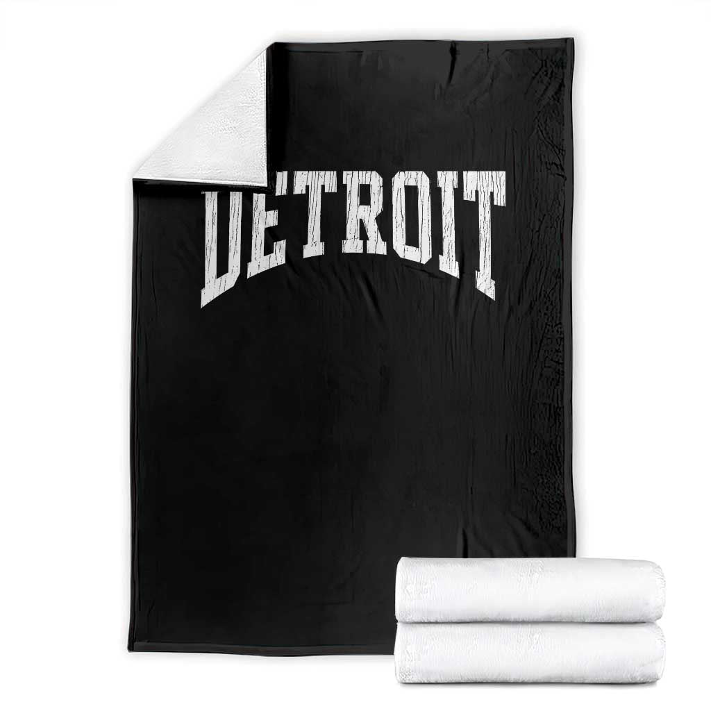 Detroit Michigan City Throwback Design Vintage Throw Blanket