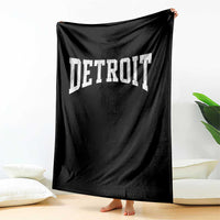 Detroit Michigan City Throwback Design Vintage Throw Blanket