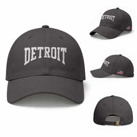 Detroit Michigan City Throwback Design Vintage Baseball Cap