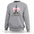 Eiffel Tower French Sweatshirt Paris Coquette France Pink Bow Aesthetic - Wonder Print Shop