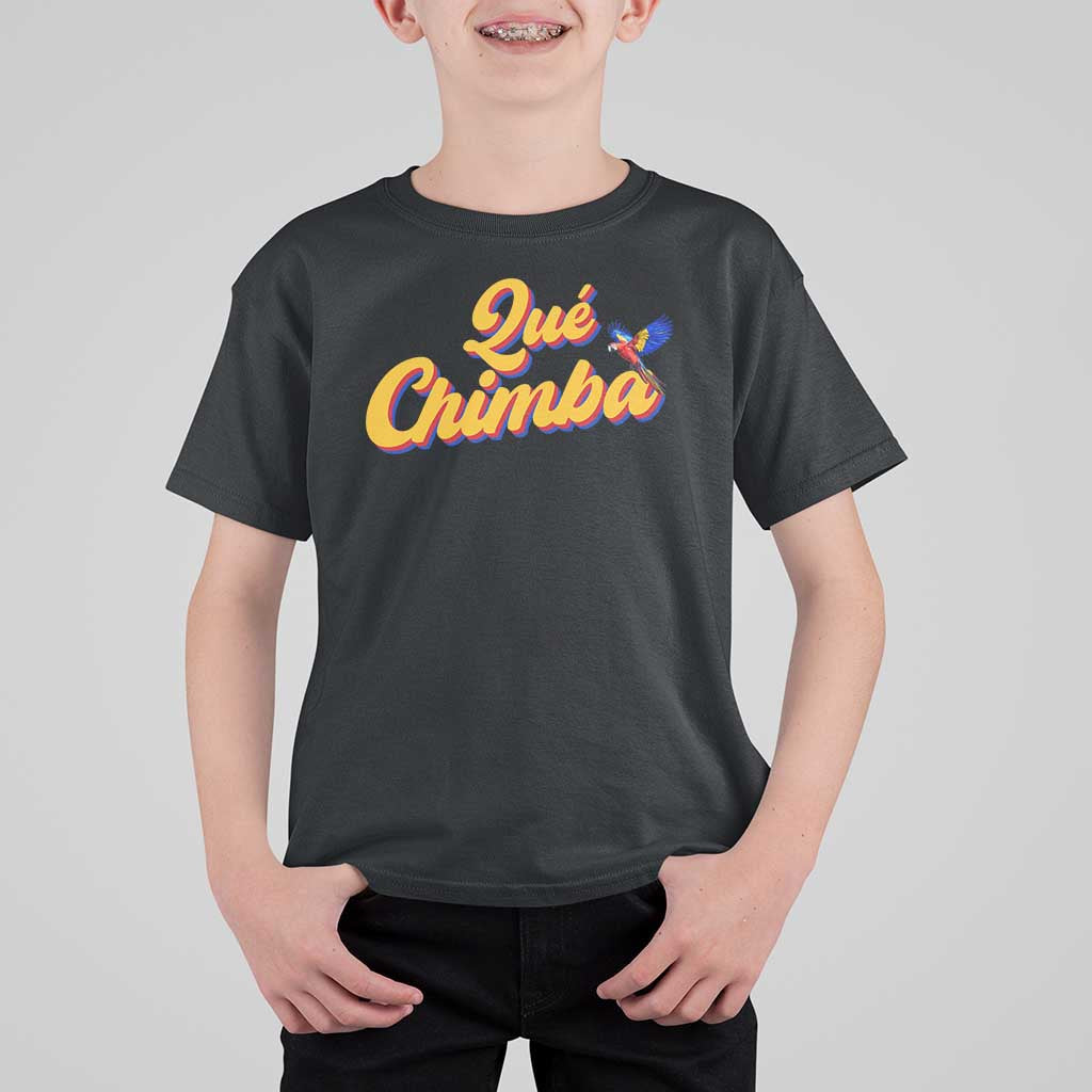 Colombia T Shirt For Kid Qu Chimba Parrot Colombian Slang - Wonder Print Shop