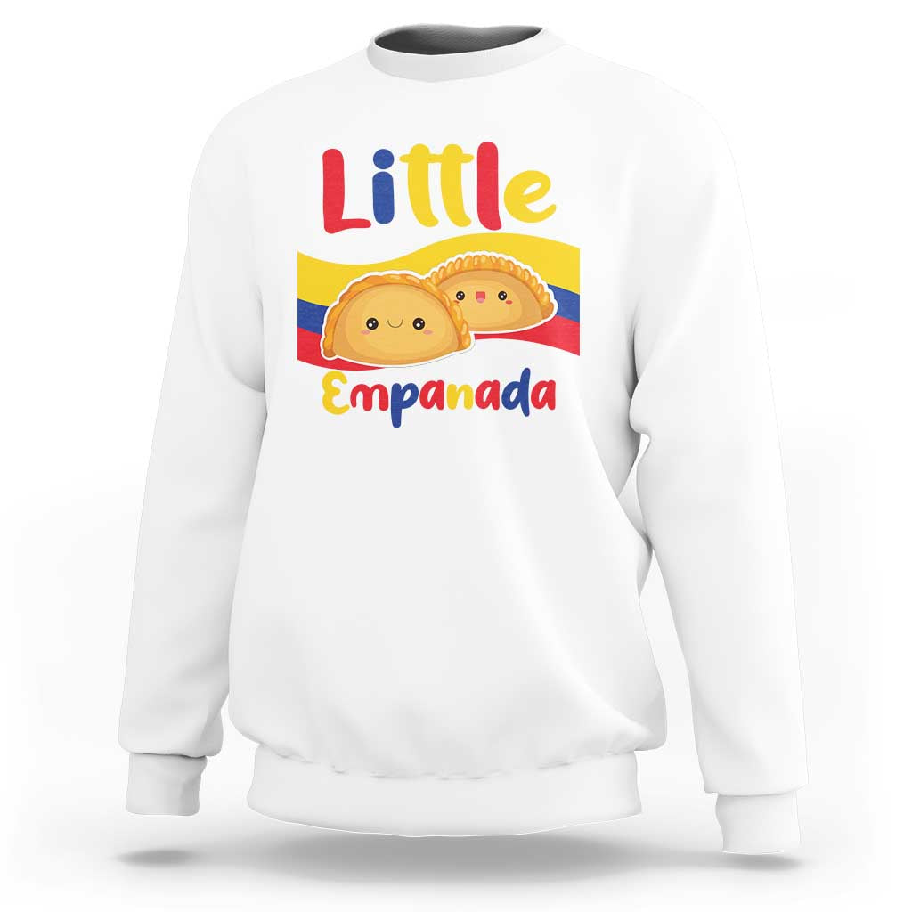 Funny Colombia Food Sweatshirt Little Empanada Colombian Flag - Wonder Print Shop