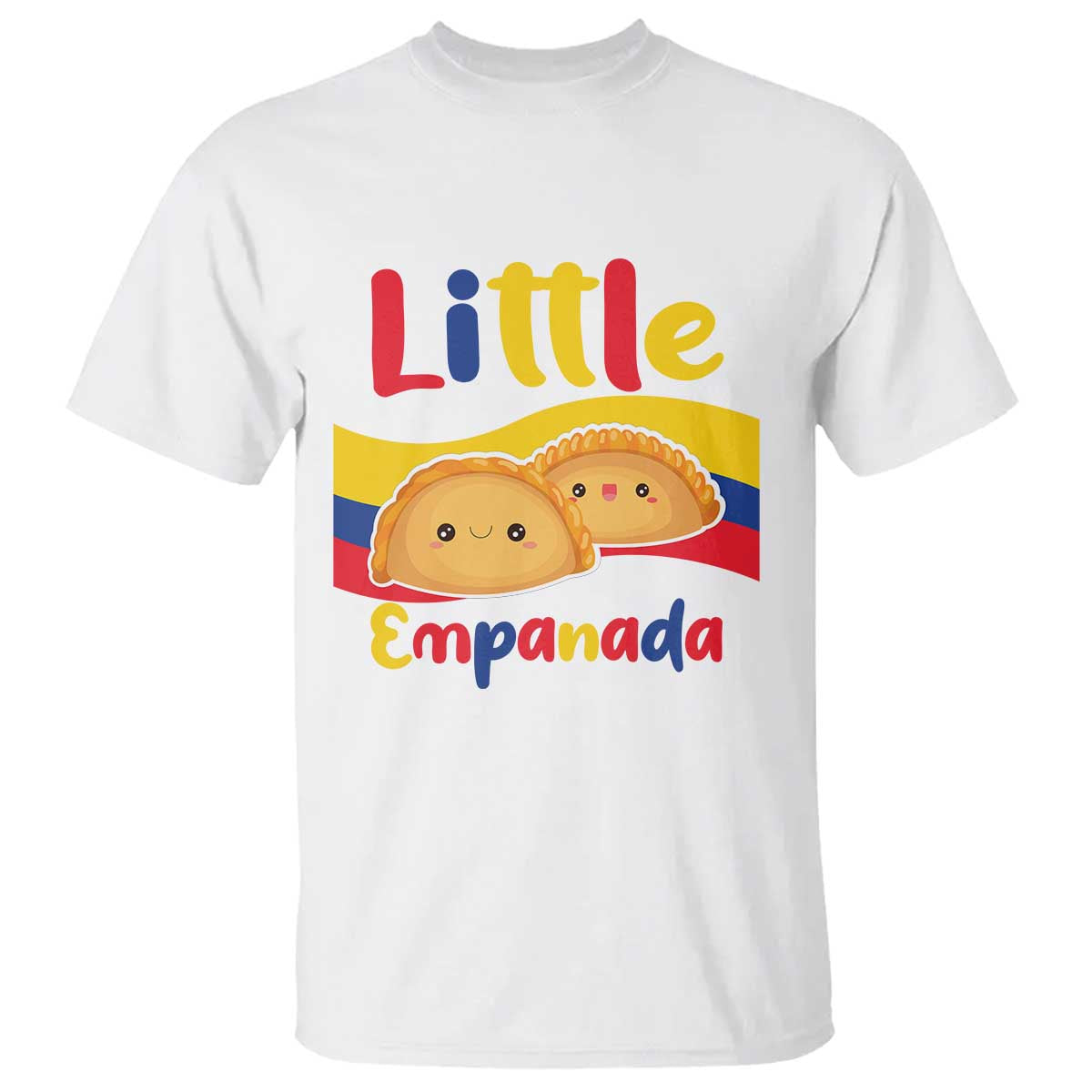 Funny Colombia Food T Shirt Little Empanada Colombian Flag - Wonder Print Shop