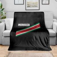 Morocco Moroccan Flag Throw Blanket Green Star Maroc Stripes