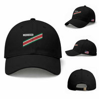 Morocco Moroccan Flag Baseball Cap Green Star Maroc Stripes