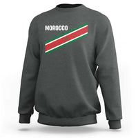 Morocco Moroccan Flag Sweatshirt Green Star Maroc Stripes