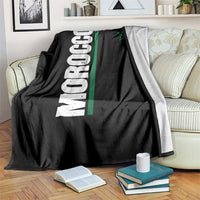 Morocco Green Star Flag Patriotic Moroccan Pride Throw Blanket