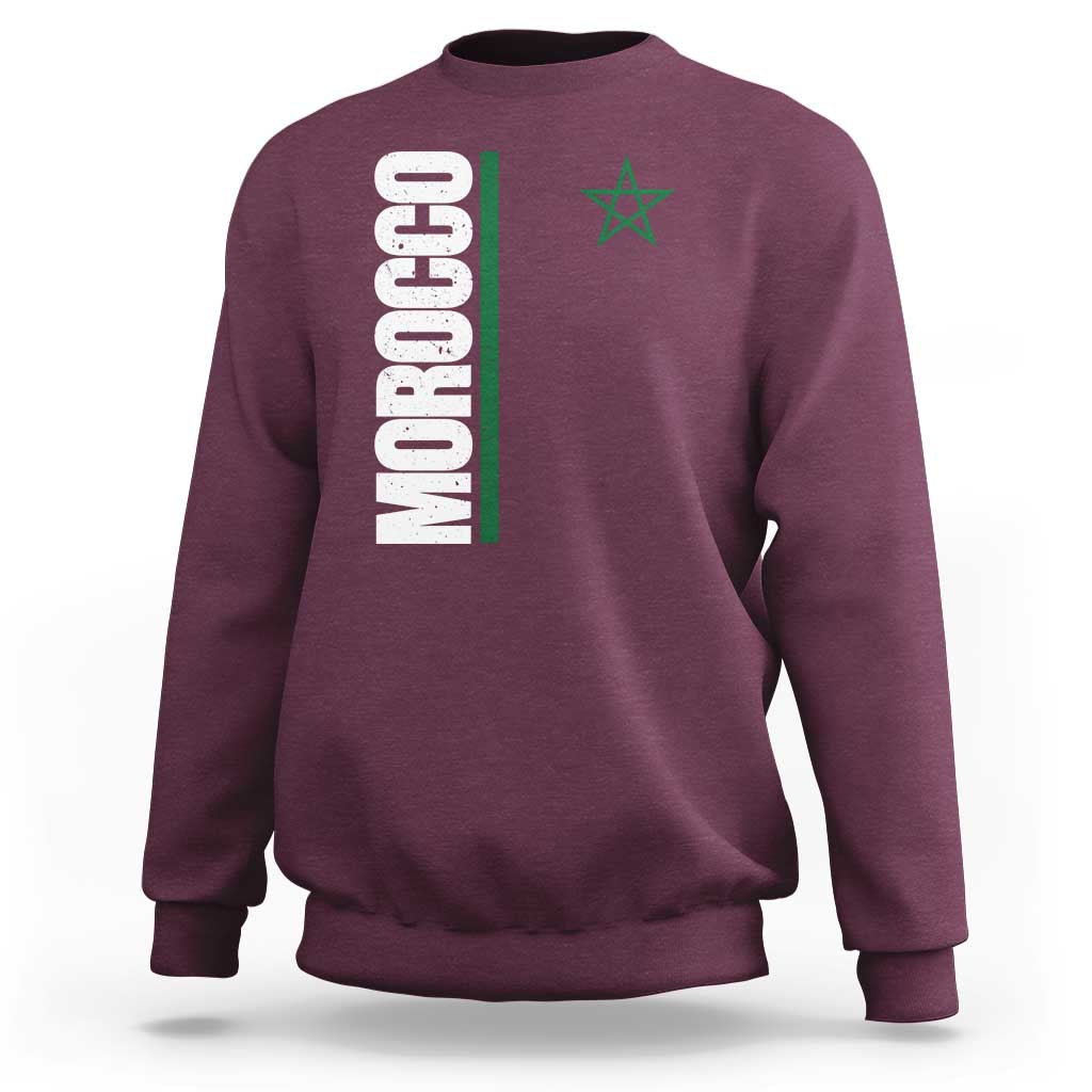 Morocco Green Star Flag Patriotic Moroccan Pride Sweatshirt