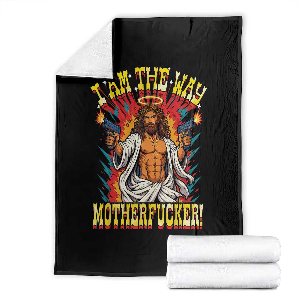 Funny Jesus LitRPG I Am The Way Motherfucker Throw Blanket