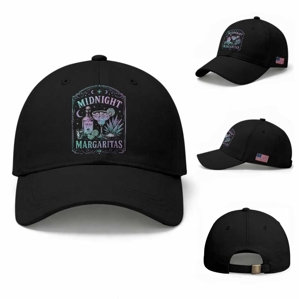 Midnight Margaritas Halloween Witch Cocktail Lover Baseball Cap
