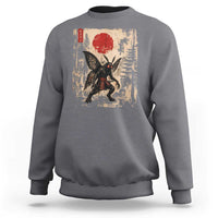 Samurai Mothman Japanese Vintage Graphic Ukiyo e Art Sweatshirt Funny Cryptids