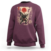 Samurai Mothman Japanese Vintage Graphic Ukiyo e Art Sweatshirt Funny Cryptids
