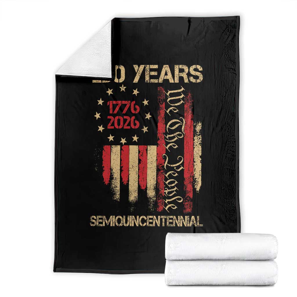 250 Years Semiquincentennial Throw Blanket 250th America Anniversary Independence Day