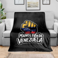 Manos Fuera De Venezuela Throw Blanket Venezuelan Flag - Wonder Print Shop