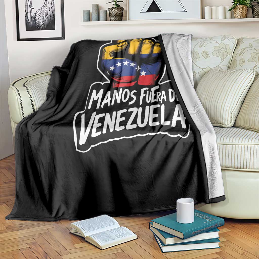 Manos Fuera De Venezuela Throw Blanket Venezuelan Flag - Wonder Print Shop