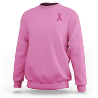 Breast Cancer Awareness Leopard Pink Ribbon Sweatshirt