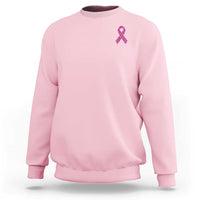 Breast Cancer Awareness Leopard Pink Ribbon Sweatshirt