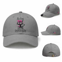 It Is Fine I Am Fine Everything Is Fine Breast Cancer Awareness Cat Baseball Cap