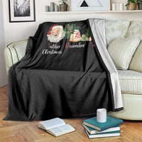 Funny Political Christmas Throw Blanket Father Christmas December Tree - Wonder Print Shop