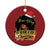 Have A Melanin Xmas African American Santa Girl Xmas Christmas Ornament - Wonder Print Shop