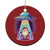 Funny Xmas Santa Alien Neon UFO Christmas Ornament - Wonder Print Shop