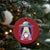 Funny Xmas Santa Alien Neon UFO Christmas Ornament - Wonder Print Shop