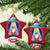 Funny Xmas Santa Alien Neon UFO Christmas Ornament - Wonder Print Shop