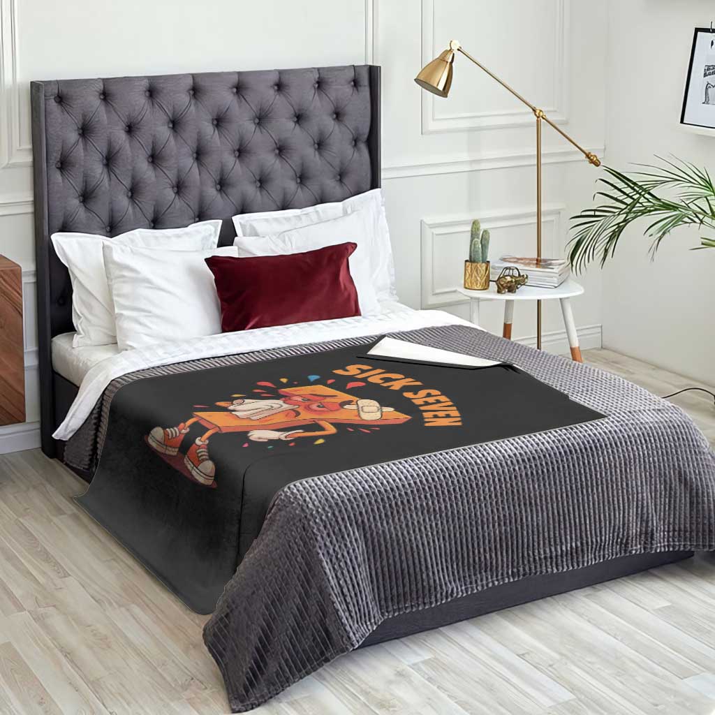 Funny Sick Seven 67 Meme Throw Blanket Six Seven Wordplay - Wonder Print Shop