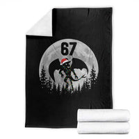Funny Jersey Devil 67 Christmas Santa Hat Moon Night Stroll Throw Blanket - Wonder Print Shop