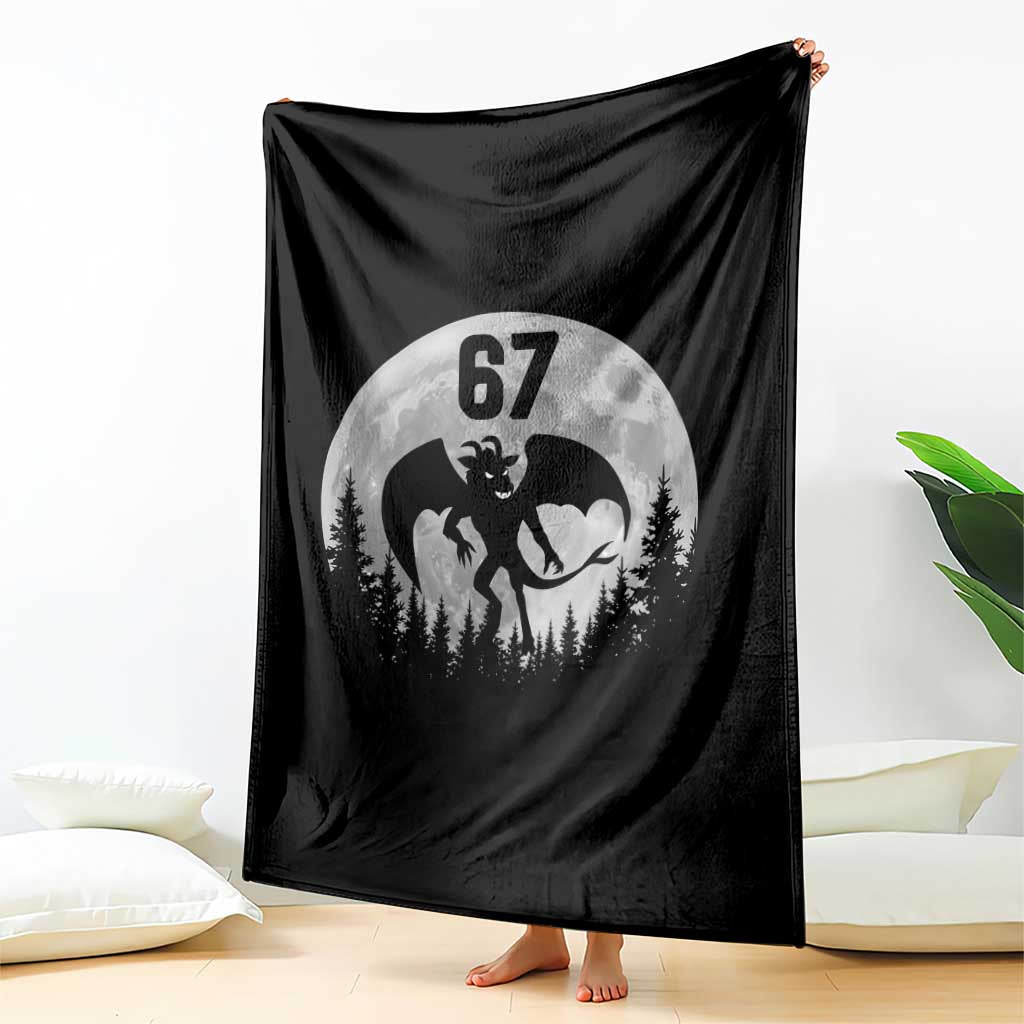 Funny Jersey Devil 67 Moon Night Stroll Throw Blanket - Wonder Print Shop