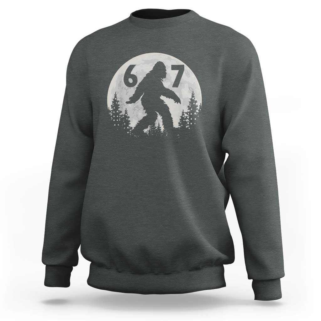 Funny Bigfoot 67 Night Stroll Moon Sasquatch Sweatshirt - Wonder Print Shop