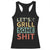 Funny BBQ Grilling Let's Grill Some Shit Racerback Tank Top Retro Vintage Barbecue Father's Day