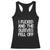 Funny I Flexed And The Sleeves Fell Of Racerback Tank Top Workout Gymer Shadow Text