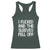 Funny I Flexed And The Sleeves Fell Of Racerback Tank Top Workout Gymer Shadow Text