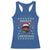 Funny Smokey Christmas Grilling Racerback Tank Top BBQ Meat Father's Day