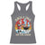 Funny Christmas Grilling Santa Racerback Tank Top Grilling On The Snow