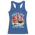 Funny Christmas Grilling Santa Racerback Tank Top Grilling On The Snow