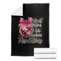 Funny Suspect Never Sticks To Her New Years Resolutions Throw Blanket Coquette Disco Ball - Wonder Print Shop