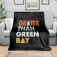 Funny Greater Than Green Bay Cheese Grate Throw Blanket