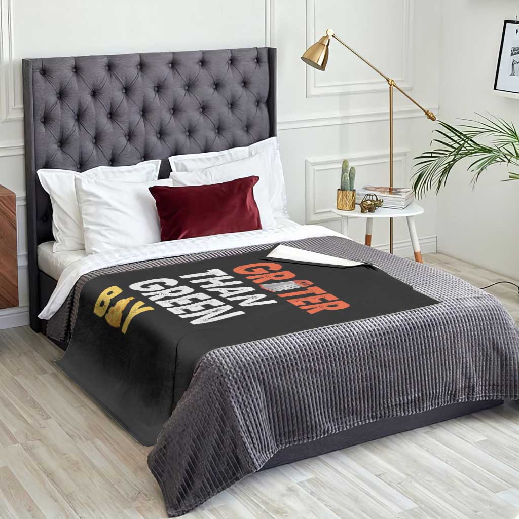 Funny Greater Than Green Bay Cheese Grate Throw Blanket
