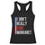 Funny JD Vance 2025 I Don't Really Care Margaret Racerback Tank Top American Flag Stripe