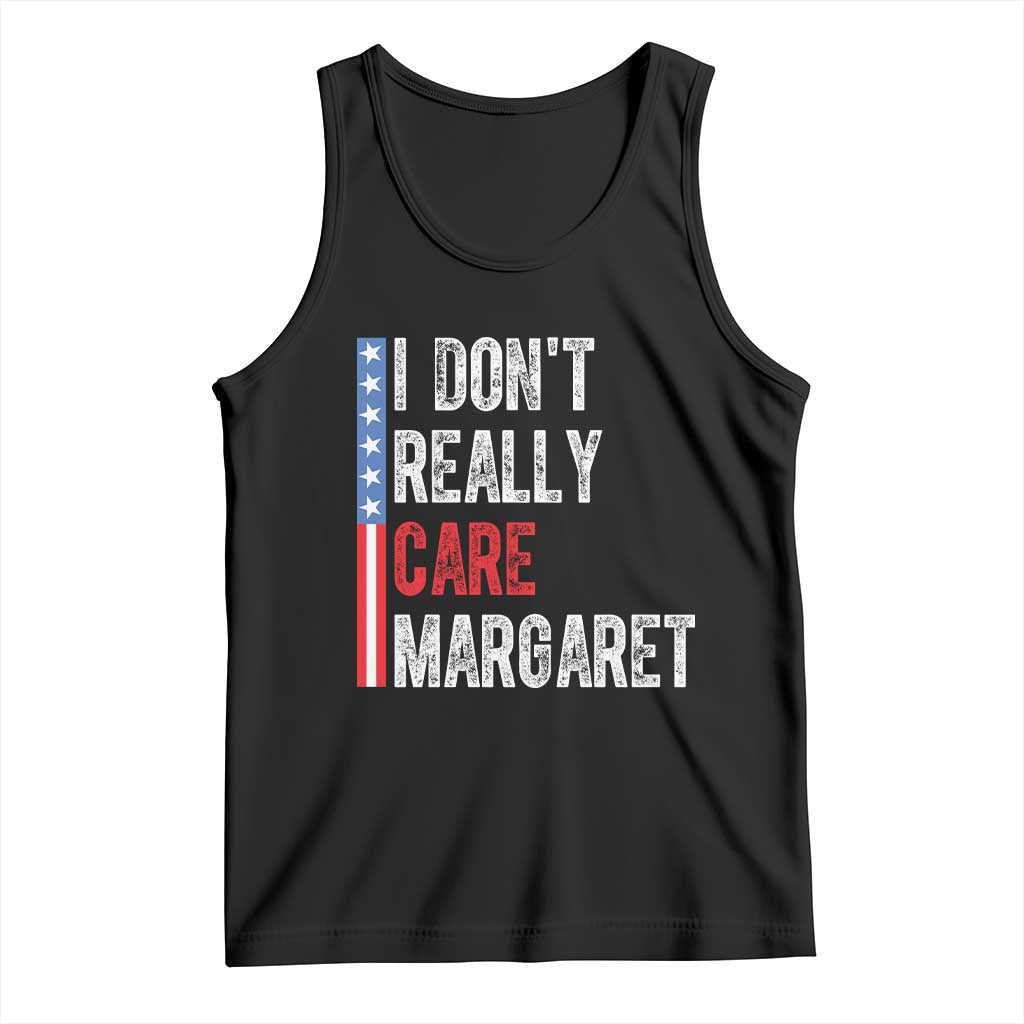 Funny JD Vance 2025 I Don't Really Care Margaret Tank Top American Flag Stripe